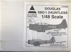 Accurate Miniatures 1/48 SBD-1 Dauntless 60th Anniversary  Pearl Harbor