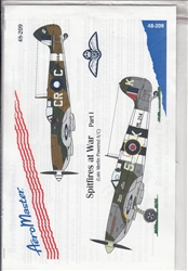 Aero Master Decals 1/48 SPITFIRES AT WAR PART 1 LATE MERLIN POWERED A/C