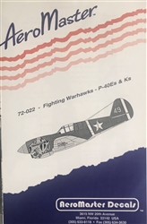 Aero Master Decals 1/72 FIGHTING WARHAWKS P-40E'S & K'S