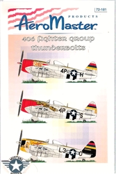 Aero Master Decals 1/72 406tH FIGHTER GROUP THUNDERBOLTS