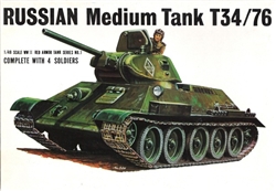 BANDAI 1/48 Russian Medium Tank T34/76 Complete with 4 soldiers