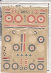 BLUE RIDER DECALS 1/72 WWI ROYAL NAVAL AIR SERVICE MARKINGS