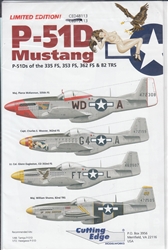 CUTTING EDGE 1/48 P-51D MUSTANG OF THE 335 FS, 353 FS, 362FS & 82TRS