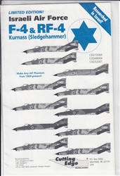 CUTTING EDGE 1/72 ISRAELI AIR FORCE F-4 7 RF-4 KURNASS SLEDGEHAMMER