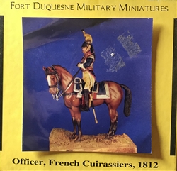 FORT DUQUESNE MILITARY MINIATURES 120MM MOUNTED OFFICER FRENCH CUIRASSIERS 1812