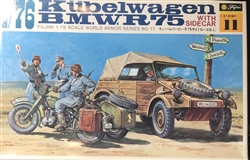 FUJIMI 1/76 German Kubelwagen & BMW 75 Sidecar