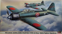 HASEGAWA 1/48 Mitsubishi A6M5b Zero Fighter Zeke Type 52 Otsu 166th Fighter Squadron