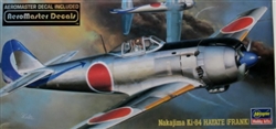 HASEGAWA 1/72 Nakajima KI-84 Hayate Frank w/Aeromaster Decals