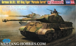 HOBBY BOSS 1/35 Pz.Kpfw. VI Sd.Kfz. 182 King Tiger Porsche Turret w/ Zimmerit