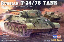 HOBBY BOSS 1/48 Russian T-34/76 Tank (Model 1942 Factory No.112)