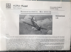 HUMA MODELS 1/72 MESSERSCHMITT ME 209 V5