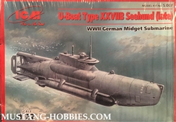 ICM 1/72 U-Boat Type XXVIIB Seehund (late) WWII German Midget Submarine