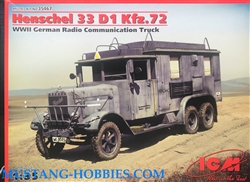 ICM 1/35 WWII German Henschel 33 D1 Kfz 72 Radio Communication Truck