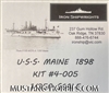 IRON SHIPWRIGHT  1/350 U.S.S MAINE 1898