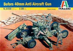 ITALERI 1/35 Bofors 40mm Anit Aircraft Gun 4 figures included