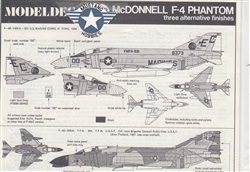 MODELDECALS 1/72 MCDONNELL F-4 PHANTOM THREE ALTERNATIVE FINISHES