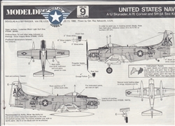 MODELDECALS 1/72 UNITED STATES NAVY A-1J SKYRAIDER, A-7E CORSAIR II, & SH-3A SEAKING