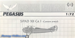 PEGASUS 1/72 Spad XII (Cannon armed)