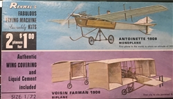 RENWAL 1/72  Fabulous Flying Machines Antoinette 1908 + Voisin Farman 1908