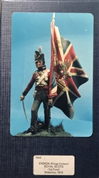 THE ROLL CALL 120MM ENSIGN (KINGS COLORS) ROYAL SCOTS (1st FOOT) WATERLOO 1815