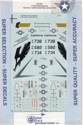 SUPERSCALE INT 1/48 F-16A PLUS VERMONT, CALIFORNIA & NEW JERSEY