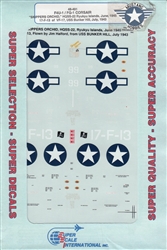 SUPERSCALE INT 1/48 F4U-1 / FG-1 CORSAIRS SKIPPERS ORCHID, HQSS-22 RYUKU ISLAND JUNE 1945, 17-F-13 OF VF-17 USS BUNKER HILL JULY 1943
