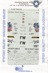 SUPERSCALE INT. 1/48 F-16C FALCONS 115tH FW & 122 FW 50tH ANNIVERSARY SCHEME