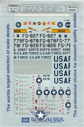 SUPERSCALE INT. 1/72  F-104A'S 56TH , 83RD, 337TH 319TH & 331ST FIS & F-104G NASA