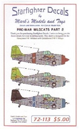 STARFIGHTER DECALS 1/72 PRE-WAR WILDCATS PART 1