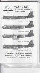 TALLY HO 1/72 ARADO AR-234B-2: III/KG 76 1.(F)/123, 1.(F)/33, KDO. SPERLING
