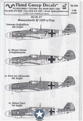 THIRD GROUP DECALS 1/48 MESSERSCHMITT BF 109F-4/TROP III/JG 27