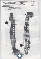 THIRD GROUP DECALS 1/48 JUNKERS Ju 52/3m #2 1.(F) 123 & UNKNOWN