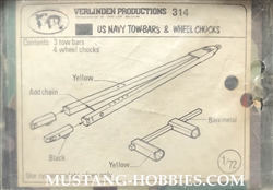 VERLINDEN PRODUCTIONS 1/72 us navy tow-bars & wheel chocks
