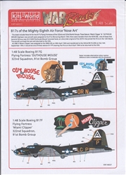 WARBIRDS DECALS 1/48 B17F/G Miami Clipper, Out-House Mouse