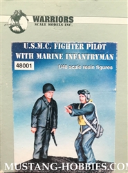 WARRIORS 1/48 U.S.M.C FIGHTER PILOT WITH MARINE INFANTRYMAN