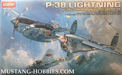 ACADEMY 1/48 P-38 Lightning P-38J, Droopsnoot, P-38L, F-5E