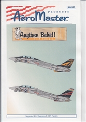 Aero Master Decals 1/48 ANYTIME BABE!! PART VII F-14 TOMCAT