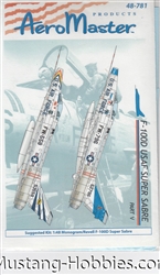 Aero Master Decals 1/48 F-100 D USAF SUPER SABRE PART V