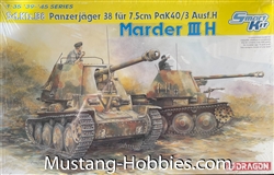 DRAGON 1/35 Sd.Kfz.138 PanzerjÃ¤ger 38 fÃ¼r 7.5cm PaK40/3 Ausf.H Marder III H