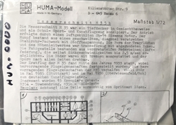 HUMA MODELS 1/72  MESSERSCHMIT M 35 B