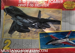 MONOGRAM 1/72 B-1B Strategic Bomber and F-16 Fighter