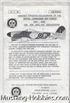 ARRO GRAPHIC MODEL DECALS 1/48 HAWKER TYPHOON RCAF SQUADRONS 438, 439, & 440 1944-1945