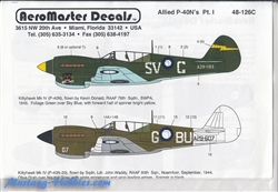 Aero Master Decals 1/48 ALLIED P-40N'S PART I