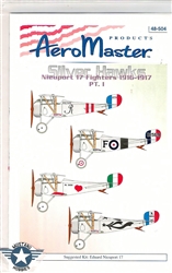 Aero Master Decals 1/48 SILVER HAWKS NIEUPORT 17 FIGHTERS 1916-1917