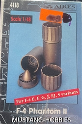 AIRES HOBBY MODELS 1/48 F-4E/F/G/J/EJ/S Phantom II Exhaust Nozzles for Hasegawa
