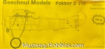 BEECHNUT MODELS 1/72 FOKKER D.VIII