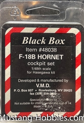 BLACK BOX 1/48 F-18B USAF COCKPIT SET HASEGAWA