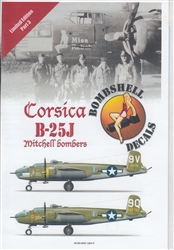 BOMBSHELL DECALS 1/48 CORSICA B-25J MITCHELL BOMBERS