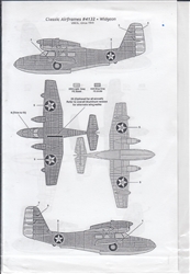 Classic Airframes 1/48 WIDGEON DECALS