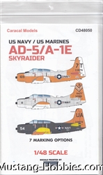 CARCAL MODELS  1/48 US Navy / USMC AD-5/A-1E Skyraider